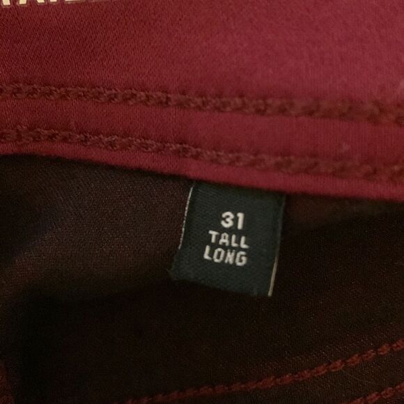 R Jeans - Super High-rise Burgundy Skinny Jeans​​​ - Picture 3 of 3